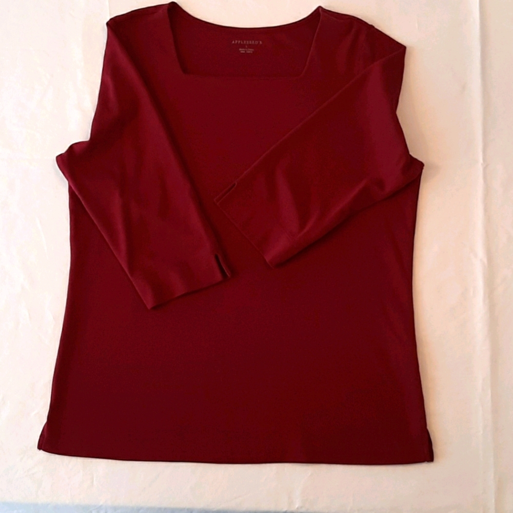 Appleseed's Blouse 3/4 length sleeve